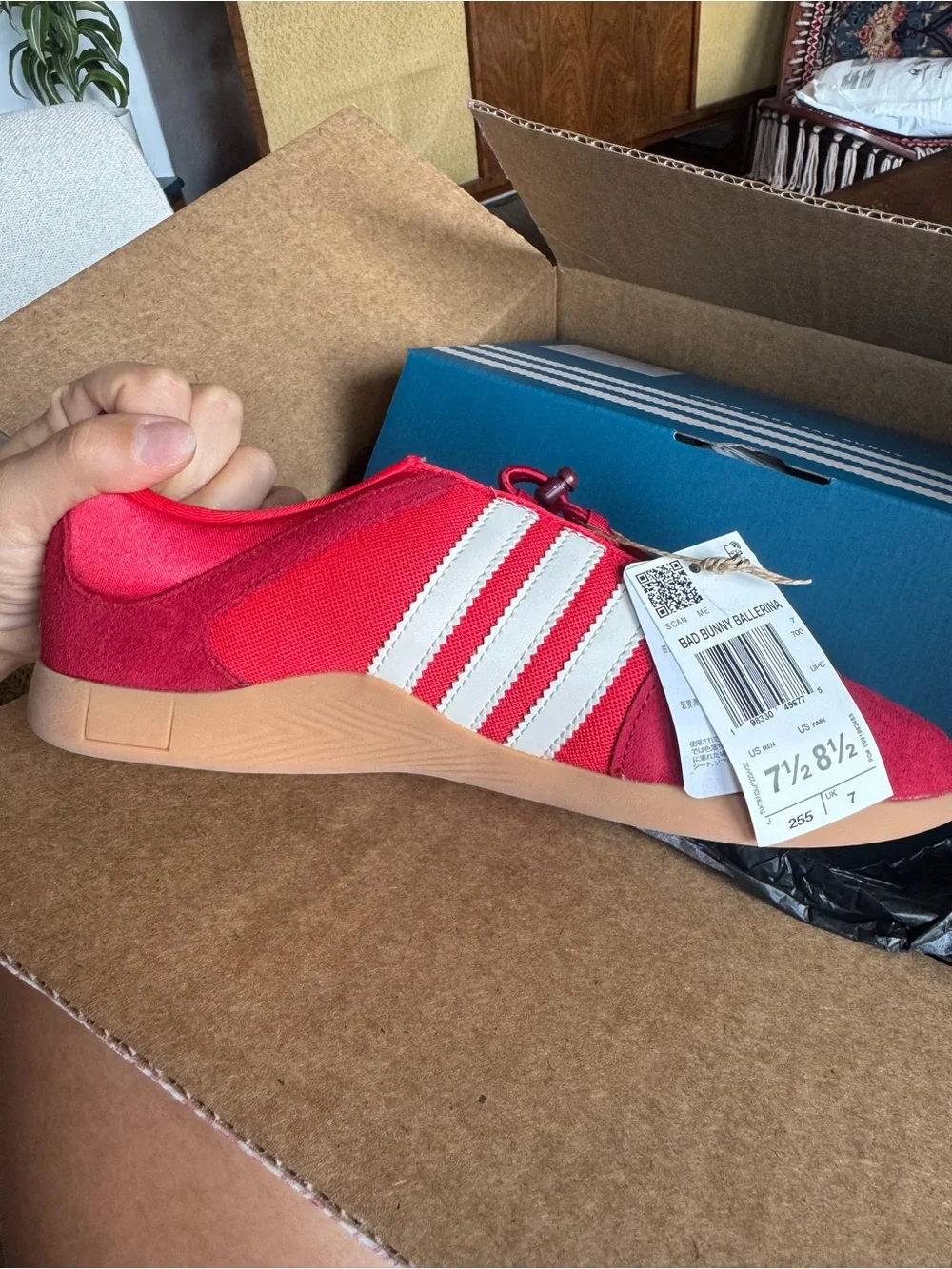 adidas Red and White Women's Sneakers